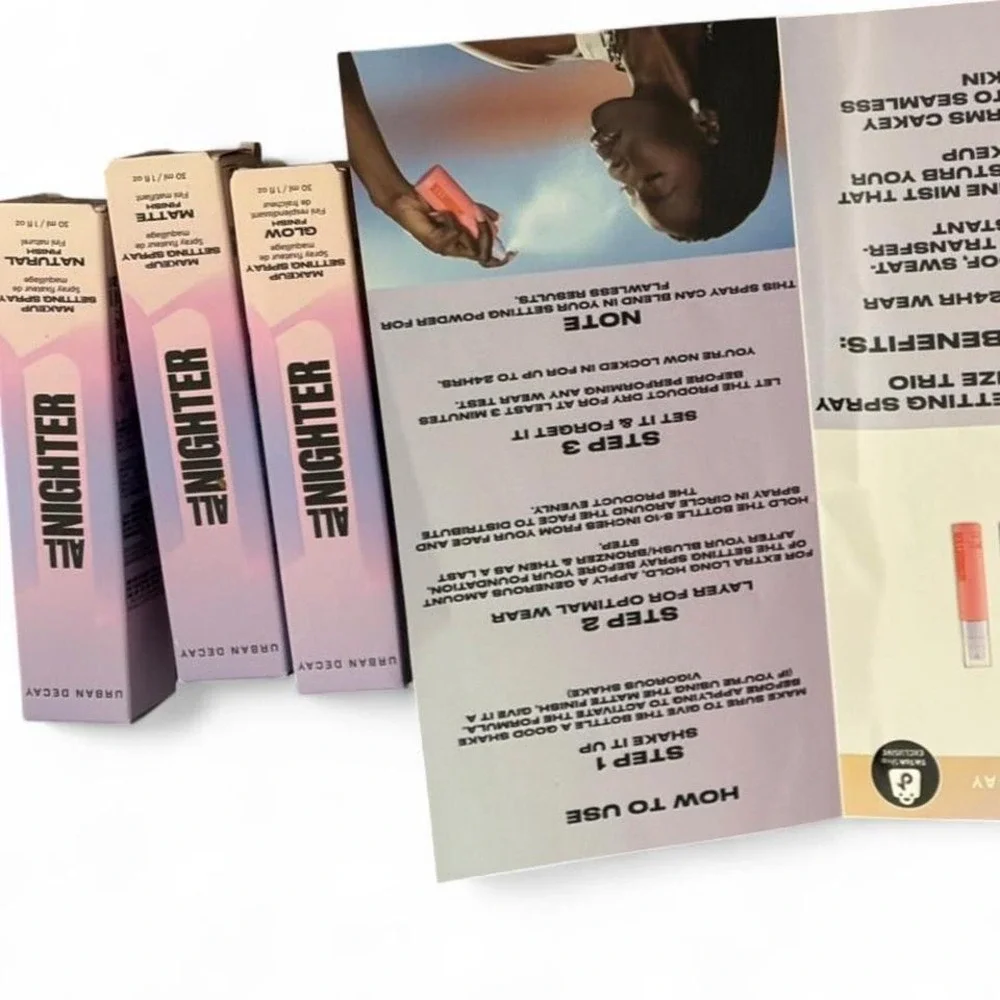 Urban‎ Decay All Nighter Setting Spray Set ✨ includes Glow, Matte & Natural - Picture 5 of 8